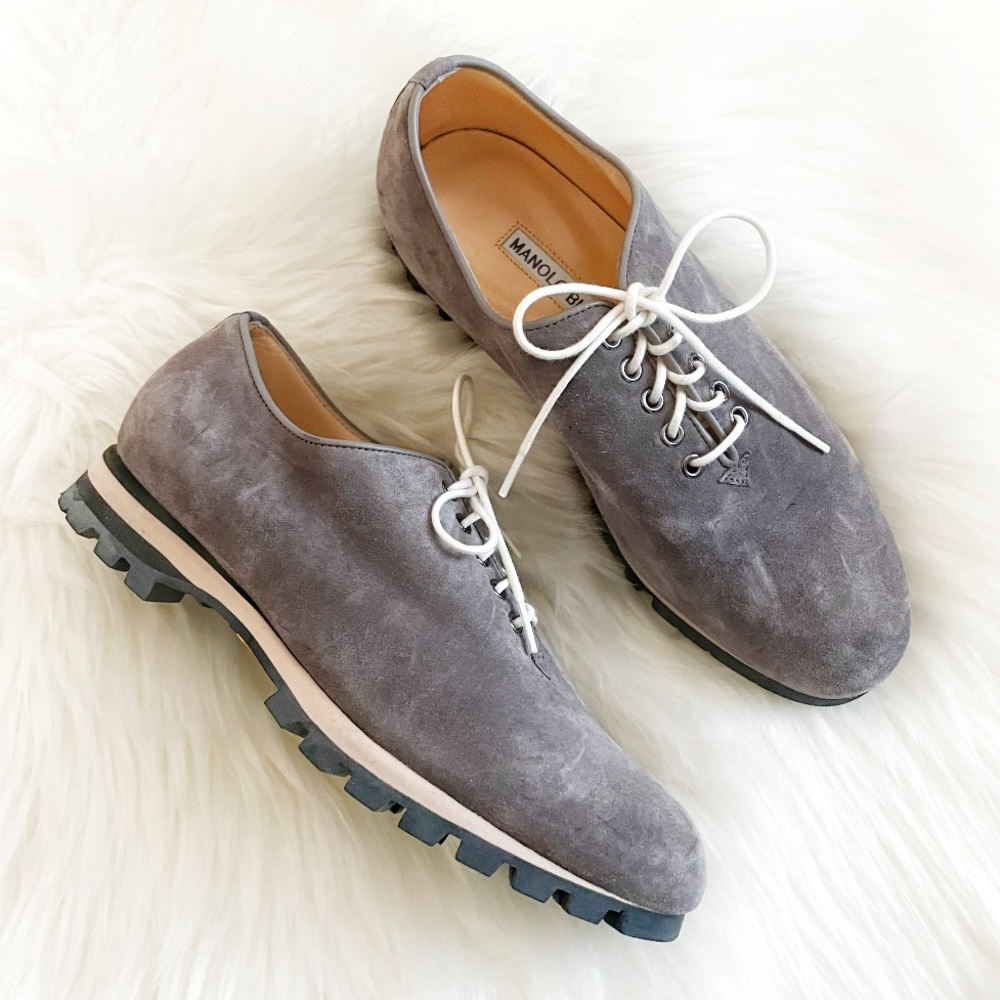 Manolo Blahnik Entrenador Lace Up Oxfords Sneakers